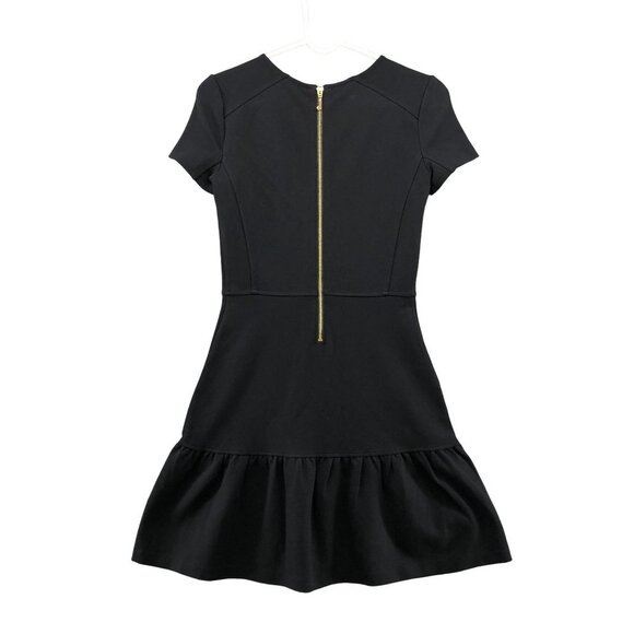 Juicy Couture Mini Dress XS Black Short Sleeve Fit Flare Formal Cocktail - Picture 2 of 11